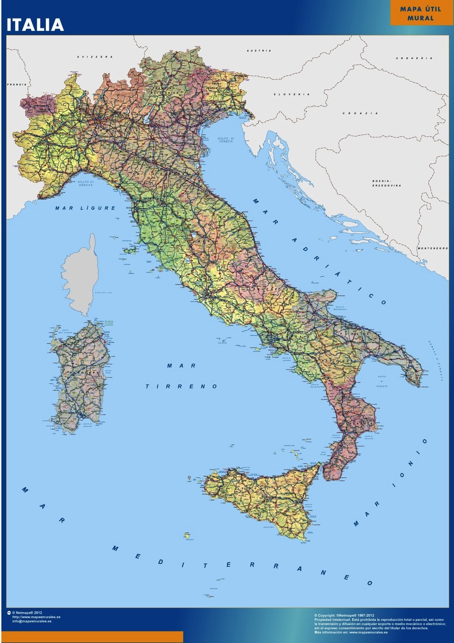 Italien Karte  Karten für Österreich und Deutschland