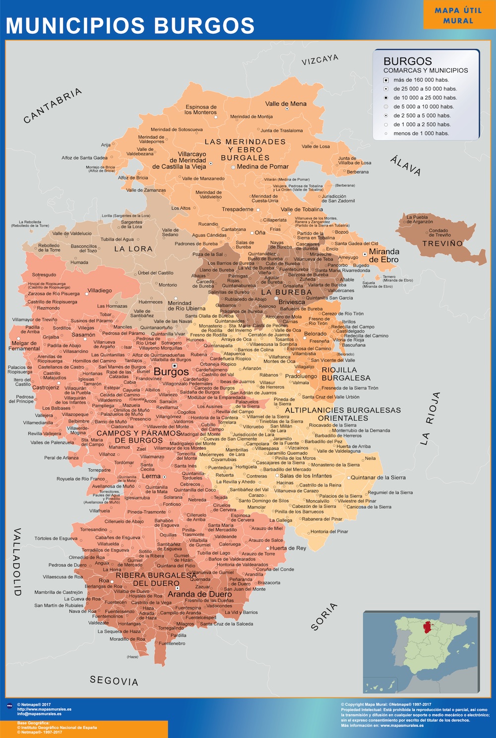 Gemeinden Navarra Karte von Spanien – Karten für Österreich und Deutschland