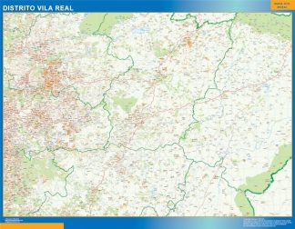 Region of Vila Real map in Portugal