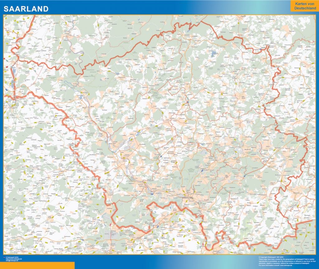 Saarland Karte | Karten für Österreich und Deutschland