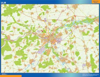 Ulm map in Germany